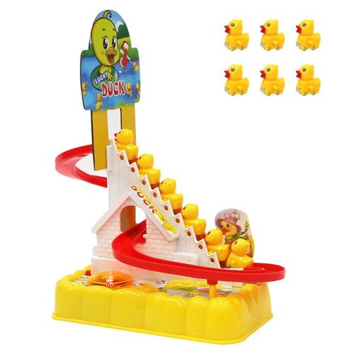 Jouets Coulissants Électriques Pour Enfants, Petite Piste De Canard, Escalade Des Escaliers, Lumières Clignotantes Led Et Musique