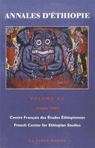Annales D'ethiopie N° 20, Année 2004