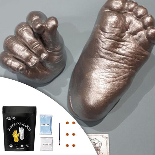 Kit De Moulage À La Main 3d, Moulage À La Main, Poudre, Empreintes Faites À La Main, Artisanat Pour Couples Adultes, Enfants, Souvenir De Mariage De Noël