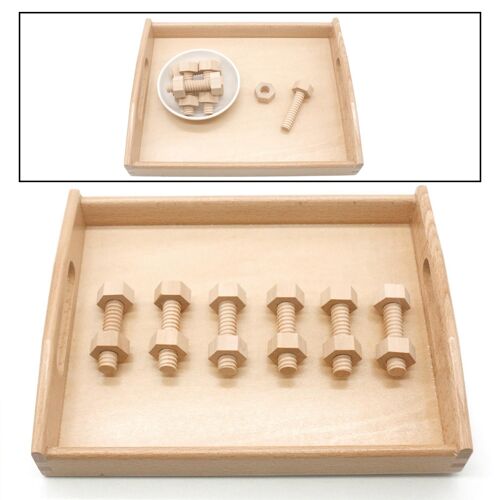 Jeu D'Écrous Et Boulons, Plateau D'Apprentissage De La Motricité Fine Pour Enseigner Anniversaire