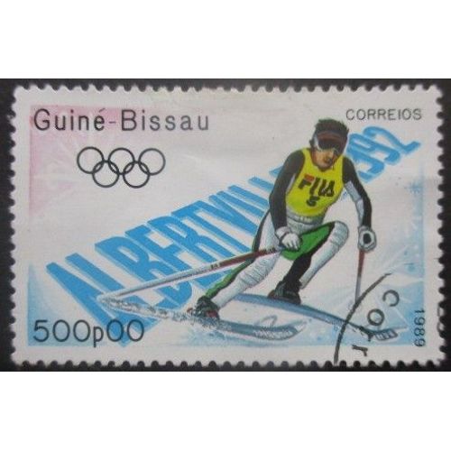 Guinee Nissau N°493 Jeux Olympiques De Albertville 1992 Oblitéré