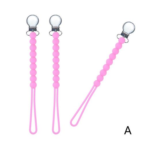 Chaîne De Sucette En Silicone Pour Bébé, Clips De Sucette, Perles À Mâcher, Dentition Pour Bébé