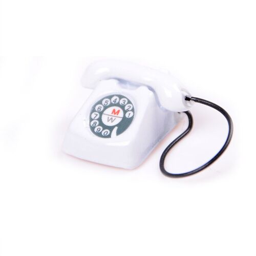 Mini Téléphone En Métal Pour Maison De Poupée, Jouets Classiques, Jeu De Simulation, Meubles, Jouets De Décoration, Cadeau Pour Enfant, 1/12