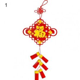 Kit De Bricolage De Pendentif Pétard Chinois Fu, 1 Ensemble, Assemblage Facile De Personnages Chinois Fu, Paquet De Matériel En Tissu, Jouets Artisanaux Pour Enfants, Nouvel An