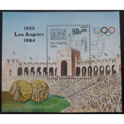 Guinee Bissau Bloc N°42 Jeux Olympiques De Los Angeles 1984 Oblitéré