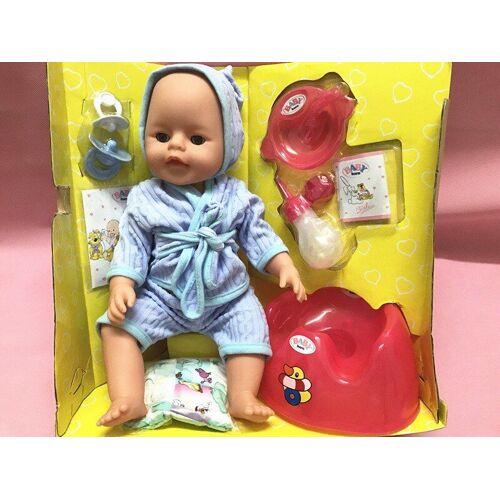 [Drôle] Simulation Mode 35cm Peut Clignoter, Boire, Larmes, Pipi, Hurlant Modèle Peignoir Reborn Bébé Bain Poupées Fille Cadeau
