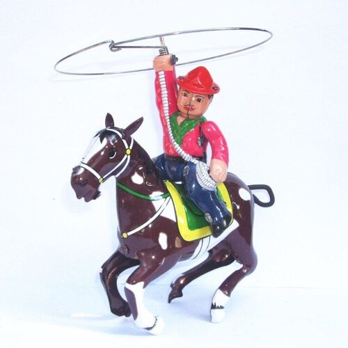 Jouet À Remonter Pour Adulte, Collection Rétro, En Métal, Chevalier Sur Cheval, Cowboy Avec Fouet Mécanique, Horlogerie, Figurine, Cadeau Pour Enfant