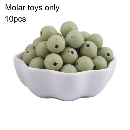 Perles De Dentition En Silicone De Couleur Unie, 10 Pièces De 12mm, Perles Polyvalentes, Légères, Fiables, Pratiques, Rondes, Pour Produits Pour Bébés