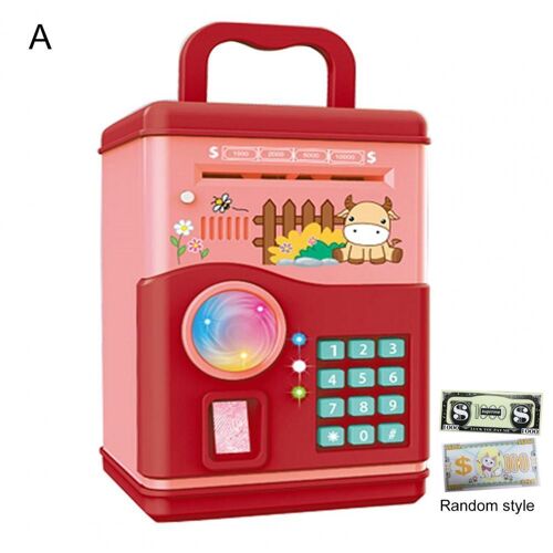 Banque D'Argent Pour Enfants, Verrou De Code De Mot De Passe, Empreinte Digitale, Défilement Automatique, Jouet Électronique Pour Enfants, Cadeau D'Anniversaire