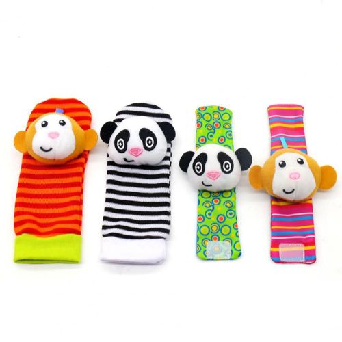 Hochets De Poignet Pour Tout-Petit, Apparence De Singe Panda, Confort Émotionnel Accrocheur, Chaussettes Pour Nourrissons, Jouets