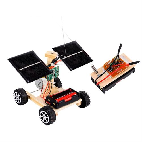 Voiture De Course Solaire Télécommandée, Modèle De Science, Expérience D'Assemblage, Jouet Pour Enfants, Bricolage