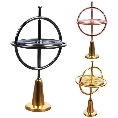 Gyroscope En Métal Classique Pression Gyroscopique Soulager L'Équilibre De Vitesse Jouet Éducatif