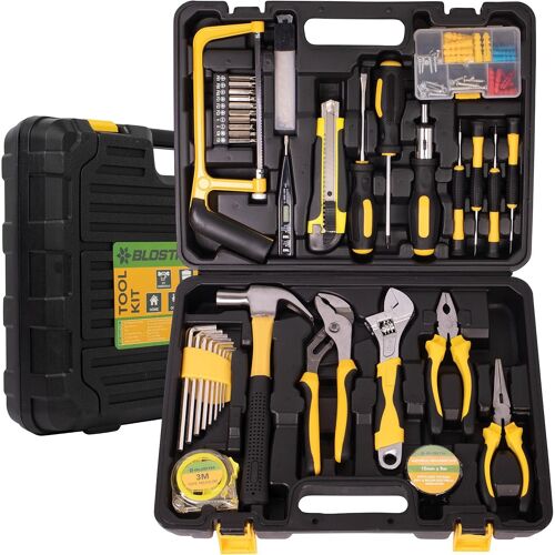 SUBZONAL-Boite à Outils Complète - 100PCS Caisse à Outil avec Outils Bricolage Essentiels pour les Projets de Bricolage et l'Entretien Quotidien - 100% Acier Allié