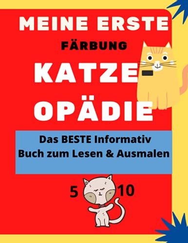 Meine Erste Farben Katze-Opädie: Das Beste Informativ Buch Zum Lesen & Ausmalen Färbung Buchen