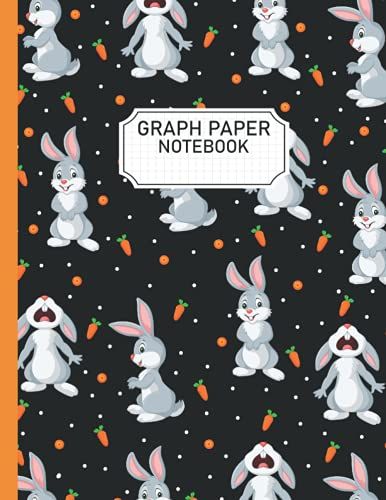 Rabbit Graph Paper: Rabbit Graph Paper Notebook To Write Notes, 4x4 Quad Rule - 8.5" X 11" Inches - 100 Pages