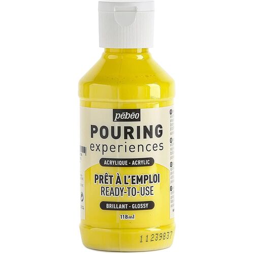 Pébéo Peinture Acrylique Pouring Expérience Prête À L'emploi 118ml Jaune Primaire