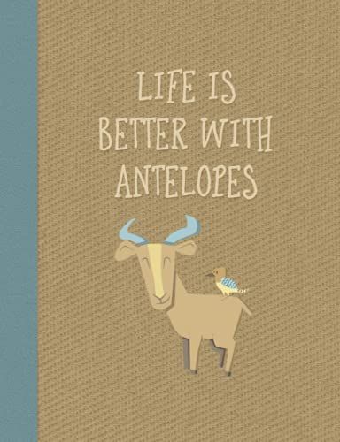 Antelope Softcover Composition Notebook: Wide Ruled | 110 Pages (Kids Softcover Composition Notebooks By Noob Ink)