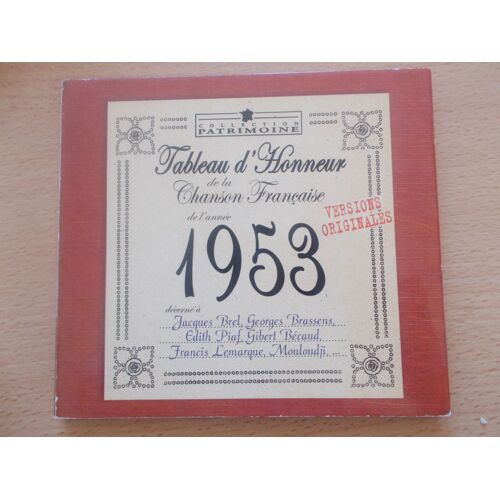 Tableau D'honneur De La Chanson Française De 1953