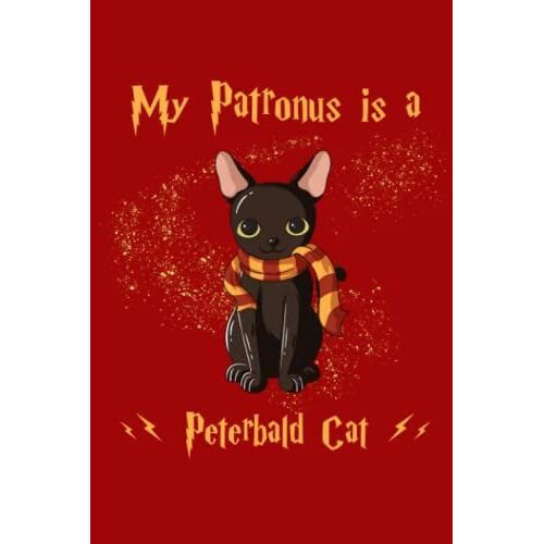 My Patronus Is A Peterbald Cat: Notebooks, Logbook, Composition Book, Journal Collegeruled 110 Pages 6x9 In
