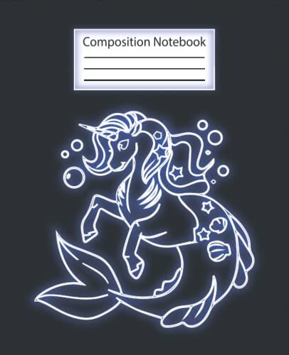 Unicorn Neon Composition Notebook: Neon Unicorn , Wide-Ruled,, 7.5 X 9.25,, 110 Pages,, For Kids, Teens, And Adults