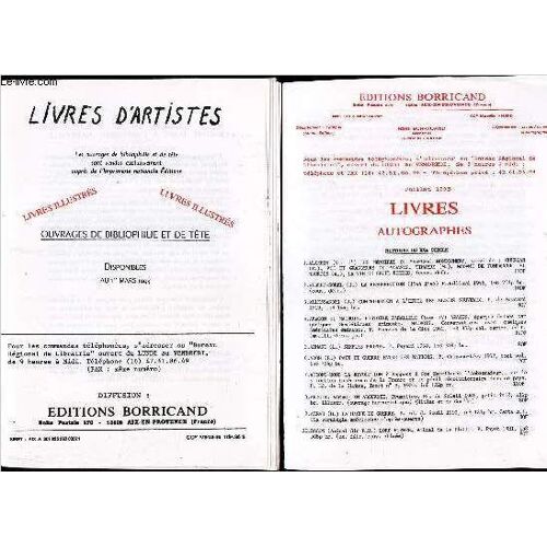 2 Fascicules De : Livres D'artistes - Ouvrages De Bibliophilie Et De Tete + Livres Autographes- Histoire Du Xxe Siecle