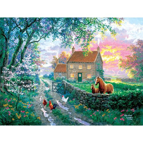 Puzzle Pièces Xxl - La Vie À La Ferme Anglaise - Puzzle 500 Pièces