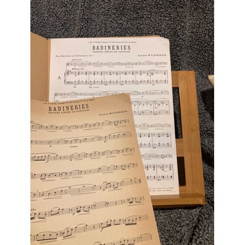 Lucien Wurmser Badineries Partition Hautbois Clarinette Ou Cor Piano Billaudot