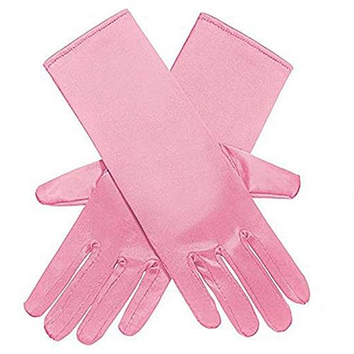 Costume De Princesse Reine Des Neiges Pour Filles,Gants En Satin,Fête D'enfants,Mariage,Reconstitution Historique Formel,Fête D'anniversaire - Type Pink