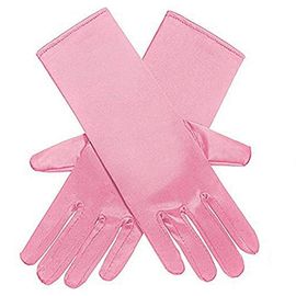 Costume De Princesse Reine Des Neiges Pour Filles,Gants En Satin,Fête D'enfants,Mariage,Reconstitution Historique Formel,Fête D'anniversaire - Type Pink