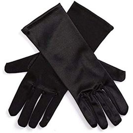 Costume De Princesse Reine Des Neiges Pour Filles,Gants En Satin,Fête D'enfants,Mariage,Reconstitution Historique Formel,Fête D'anniversaire - Type Black #A