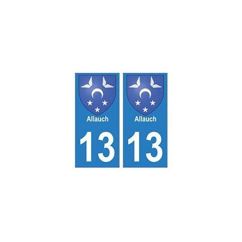 13 Allauch Ville Autocollant Plaque - Couleur : Droits - Angles : Droits