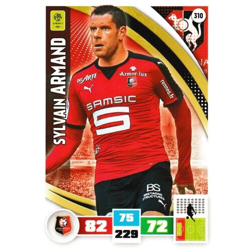 N° 310 - Carte Adrenalyn 2016 / 2017 - Sylvain Armand - Rennes 