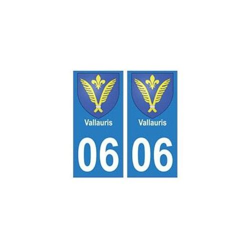 06 Vallauris Autocollant Plaque - Couleur : Droits - Angles : Droits