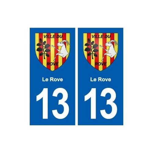 13 Le Rove Blason Ville Autocollant Plaque Sticker - Couleur : Droits - Angles : Droits