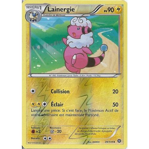 Carte Pokemon - Xy11 - Offensive Vapeur - Lainergie - Pv 90 - 39/114 - Holo Reverse - Vf