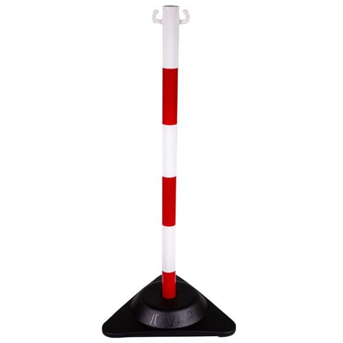 Poteau de balisage X-POST sur socle lesté 2,9kg rouge/blanc - NOVAP - 2009997