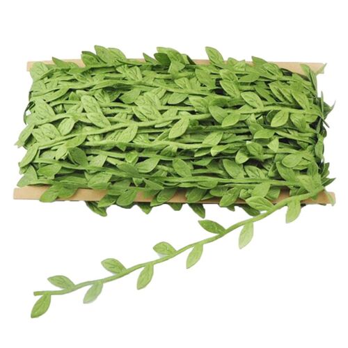 Feuilles de lierre artificielles suspendues, guirlandes vertes pour décoration murale de mariage, artisanat d'art DIY (20m)
