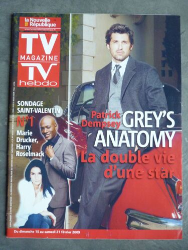 Tv Magazine, Patrick Dempsey - Grey's Anatomy Cover,  Hugh Laurie...