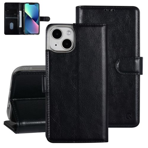 Uniq Accessory Étui Iphone 13 - Porte-Cartes Pour 3 Cartes - Fermeture Magnétique - Noir