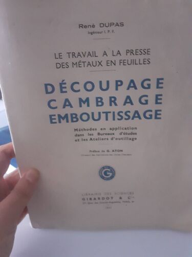 Decoupage Cambrage Emboutissage