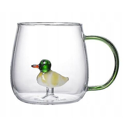 Mug En Verre Transparent Canard, Verre Borosilicaté 400ml Mug-Zzy