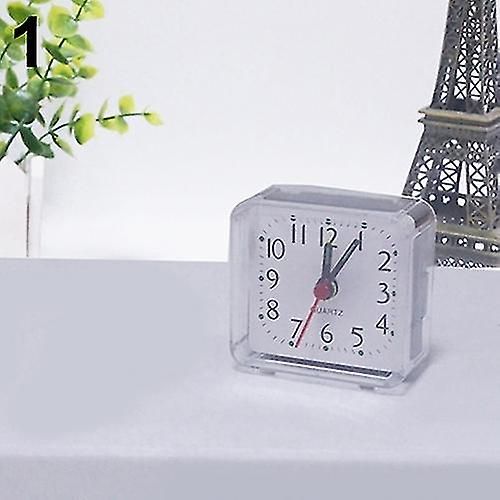 Lit Voyage Mini Portable Compact Quartz Carré Bip Table Silencieux Réveil-ZZY