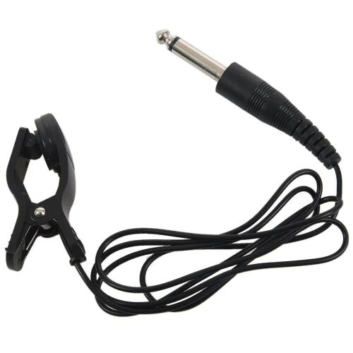 Noir Universel Guitare Acoustique Clip Sur Micro Piezo Contact Microphone-Zzy