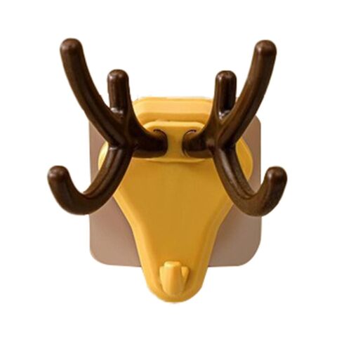 Crochets muraux Multi-fonctionnel Forte Chargement PS En Plastique Mignon Cerf Détachable Collant Crochets Murals pour Hom-ZZY