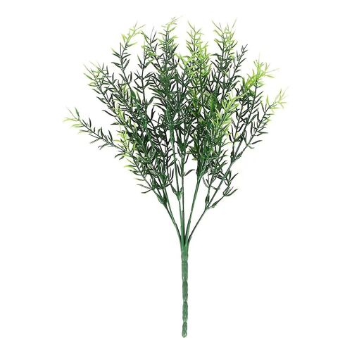 Fausses plantes pliées librement Entretien facile Simulation de texture fine Plantes vertes Faux décor de romarin