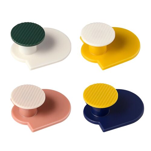4 Pcs/Set Créatif Cintre Crochet Couleur Contraste Économiser De L'espace Non-trace Multi-usage Mur Crochets De Rangement pour H-ZZY