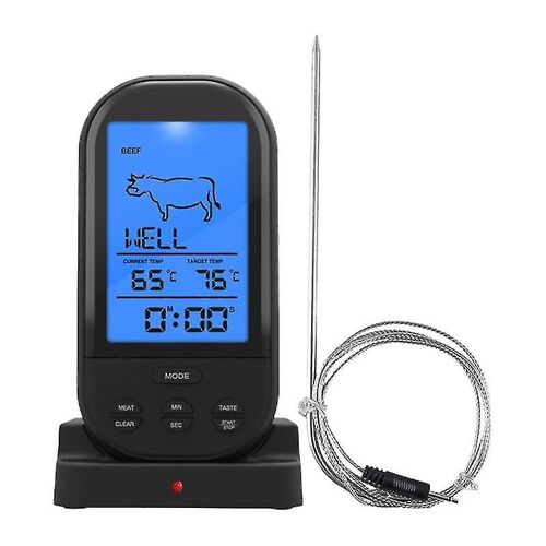 Fonction D'alarme De Thermomètre Alimentaire Résistant À La Chaleur Haute Précision À Mesure Rapide Sans Fil Foo 