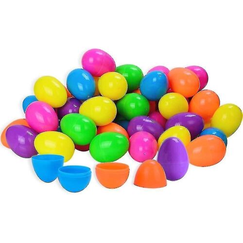 50 pièces d¿?ufs de Pâques en plastique, 2 3/8 « (6cm) ?ufs de Pâques remplissables, ?ufs en plastique pour la chasse aux ?ufs