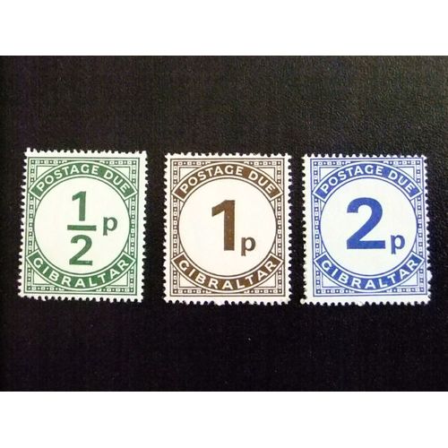 Gibraltar 1971 Yvert Nº Tax 4 /6 ** Mnh