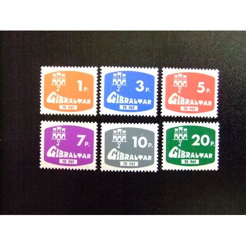 Gibraltar 1976 Yvert Nº Tax 7 / 12 ** Mnh